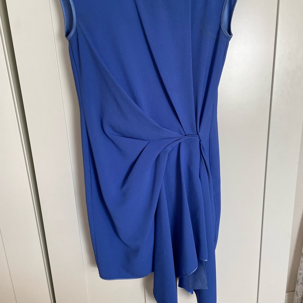 RACHEL Rachel Roy Blue Asymmetrical Sheath Dress